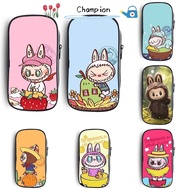 CHAMPIONO Labubu Pencil Bag, Cute Cartoon Large Capacity Pencil Cases, Stationery Bag for Labubu