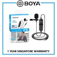 BOYA BY-M1 Omni Directional Lavalier Microphone Clip On Microphone for Smartphone DSLR Camcorder Audio Recorder BY M1