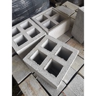 Concrete Ventilation Block 4 Holes Square Shape 9x9 Inch Breeze Block Batu Angin Lubang