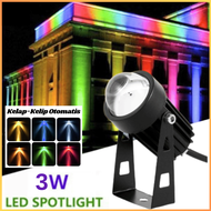 COD KIRIM CEPAT KENTLITE Lampu Taman Hias Sorot Garden Spotlight Waterproof RGB 3W / Lampu Sorot Tam