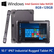 10.1 "Windows คอมพิวเตอร์8GB RAM 128GB IP67 Windows 10ขรุขระ Tablet Pro PC Intel N4120 HDMI 4G LTE WiFi สแกนเนอร์ RS232ค้า