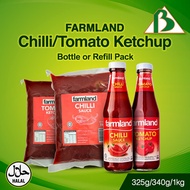 [BenMart Dry] Farmland Chilli/Tomato Ketchup Bottle or Refill Pack - Halal - Malaysia - Sauce/Dip