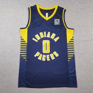 Pacers #0 Dark Blue Haliburton Basketball Jersey Embroidered Vest