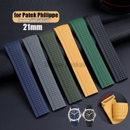 21mm Silicone Watch Band for Patek Philippe Aquanaut 5164/5167/5168 Rubber Strap Bracelet for Women 