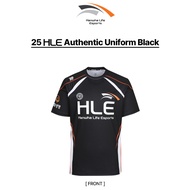 2025 HLE Authentic Uniform Black JERSEY. [Customizable] HLE E-sports LOL JERSEYS. Latest Full Heat S