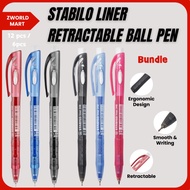 Stabilo Liner Retractable Ball Pen 348 12pcs & 6pcs