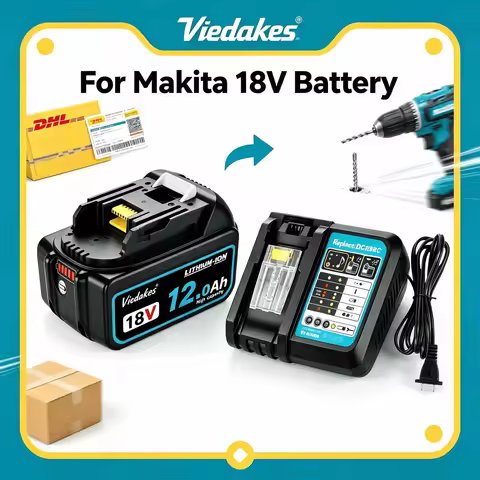 Replacement For Makita 18V Battery 12.0Ah LXT For DHP484 DTD154 DGA454 18V High Capacity Tool Batter