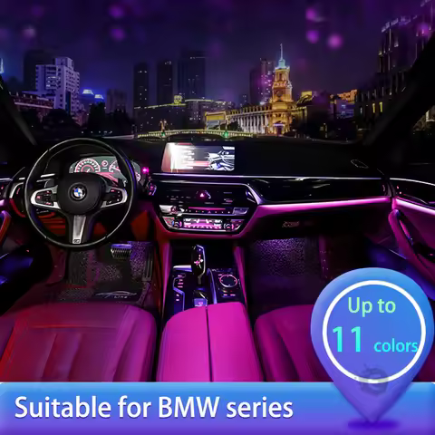 For BMW X1/X5/X3/F20/F10/F34/F36/E46/E90/G30 8/9/11 Colors Car Decorative Ambient Light Led Strip Tu