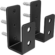 KOMOHOM 2x4 Door Barricade Brackets for Wood, U-Shaped Security Brackets for Door Reinforcement, Ind