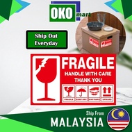 💥Ready Stock M'sia💥 Fragile Sticker 90x54mm Borong Wholesale ( BEST QUALITY ) Min order 10pcs Stiker