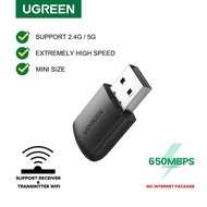 UGREEN USB WiFi Receiver Adapter AC650 5G 2.4G Dongle Mini Wireless For Computer PC