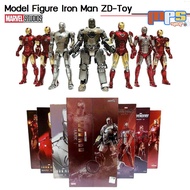 โมเดล ฟิกเกอร์ ไอรอนแมน Model Figure Iron Man Mark All ZD-Toy Avengers Endgame MARVEL ลิขสิทธิ์แท้ มาเวล ขนาด 18 ซม.