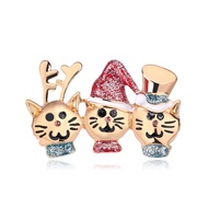 3 cats brooch