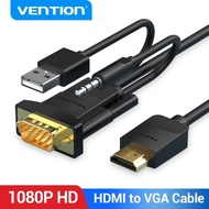 Vention Cáp HDMI sang VGA HDMI ổ cắm đực sang VGA dây cáp Đầu đực Bộ chuyển đổi âm thanh hình ảnh 10