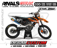 DECAL KTM 2017 85/ 125/250/300/450 EXC SIXDAYS CUSTOM DESIGN 8