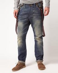 Lee 101 Logger Kaihara Selvedge Relaxed Jeans W30 L32 復古吊帶褲