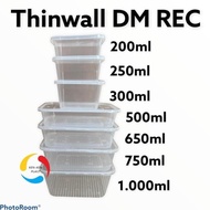 Spesial Thinwall Dm Persegi Panjang 750Ml Rec/Kotak Makan 1 Dus 500