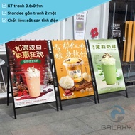 High-end A-shaped stand, iron A-shaped photo stand KT 0.6X0.2m. 2-sided A-shaped iron frame, Outdoor