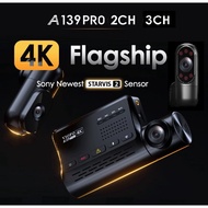 VIOFO A139 PRO 4K 3CH/ 2CH Dash Cam Front 4K 2160P + Interior 1080P + Rear 1080P 5GHz Wi-Fi GPS Dash Camera