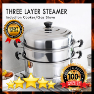 3 LAYER SIOMAI STEAMER/ STAINLESS STEEL/ COOKING HOT POT/ 28CM/ KITCHENWARE