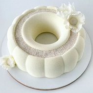 8 Inch Hollow Concave Lace Mousse Silicone Mold Round Lace Cake Mold