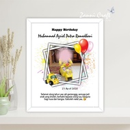 HAPPY BIRTHDAY PAPAN HIASAN DINGDING UCAPAN SLAMAT ULANG TAHUN BISA PAKAI FOTO SENDIRI ukuran 20X30