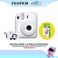 Fujifilm Instax Mini 12 Mello Buddies Kit Instant Camera Bundle with Mini Film, Cute Accessories, Au