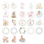 46pcs Cartoon Cute Rabbit Stickers Stickers Hand Account Decoration DIY Sealing Stickers，Stationery Decoration Stickers Suitable  For Photo Albums Diaries Cups Laptops Mobile Phones Scrapbooks