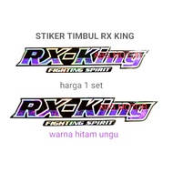 UNGU HITAM YAMAHA RX KING BLACK PURPLE embossed STICKER EMBLEM