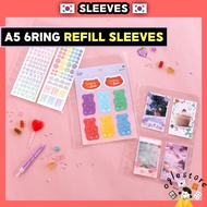 A5 Refill Sleeve Korean A5 6Ring Refill Inner Sleeve Photocard Pocket Sticker Pocket A5 Binder Refil