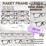 Kacamata Kotak Pria 20127 | PhotoChromic | BlueChromic  | DriveChromic | Blueray | CR MC | Lensa Min