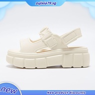 【New Arrival】UTUNE Womens Sandals Two Strip Sandal Casual Soft Thick Sole Non-Slip Flat Beach Shoes