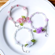 Bracelet Dream Flower Flow BO22418 Elastic Crystal Rice Bead