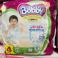 Tã Quần Bobby M74/ L68/ XL62/ XXL56/XXXL24- Mẫu Mới gạo non