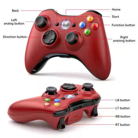 Game Gamepad For Xbox 360/Slim/Elite/PC Wireless Controller 6-axis Joystick Dual Vibration Xbox 360
