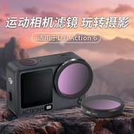 Suitable for DJI Action 6 Sports Camera Filter 1/4 Black Soft 15X Macro CPL Wide-Angle Lens ND ND Fi