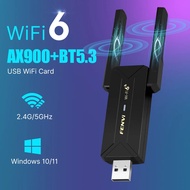 Fenvi WiFi 6 AX900 BT5.3 Penyesuai WiFi USB 802.11ax USB Dongle Dengan Antena Dual Band 2.4G/5GHz Ka