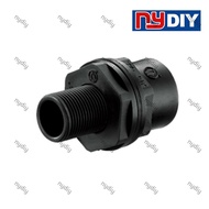 HDPE Poly Tank Connector, PP Poly Water Connection Fitting Irrigation Fertigasi Fitting Poly Pipe 20