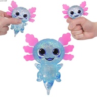LUCKYUFT Axolotl Squishy Toys, Cute Shape Glitter Squishy Stress Glitter,  Sugar Filled Soothing Tex