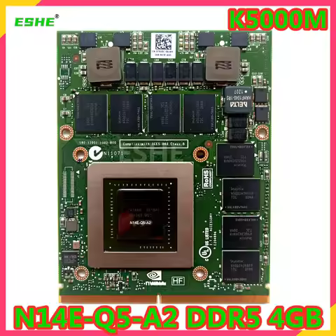 Brand New Quadro K5000M K5000 GDDR5 4GB graphics card For Dell Precision M6600 M6700 M6800 N14E-Q5-A