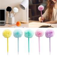 【SUIT*】 5Pcs Furry Ballpoint Pen Funny Writing Tool 1 0mm Refillable Smooth to Write for Student Wom