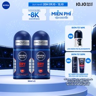 Bộ 2 Lăn Ngăn Mùi NIVEA MEN Dry Impact Khô Thoáng 72H (50 ml) - 81610x2