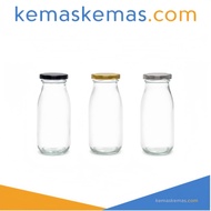 200ml Glass Juice Bottle + Cap | Glass Milk Bottle | Glass Syrup Bottle