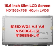 15.6" Slim Laptop LCD Screen B156XW04 V.5 V5 B156XW04 V.6 LTN156AT20 LTN156AT30 N156BGE-L31 N156BGE-
