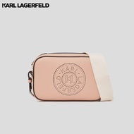 KARL LAGERFELD -  K/CIRCLE PERFORATED CROSSBODY BAG