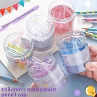 Children's Multi-color Pencil Cap Protector Elementary School Simple Transparent Pencil Cap C14B