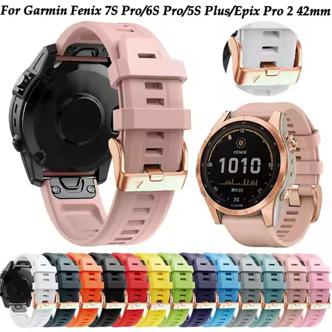 20mm Quickfit Watchband For Garmin Fenix 6S Pro 7S Pro 5S Plus Bracelet Silicone Wirstband For Garmi