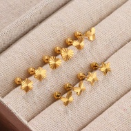 RIBULUO 18K Gold Stud Earring for Women Hypoallergenic