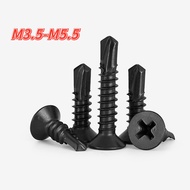Black Countersunk Head Drill Tail Screw M3.5 M3.9 M5.5 M6.3 Flat Head Self-Tapping Self-Drilling Dovetail