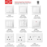 UMS 9 Series Switches [NEW] Design socket / Light switch on/off / UMS 9S